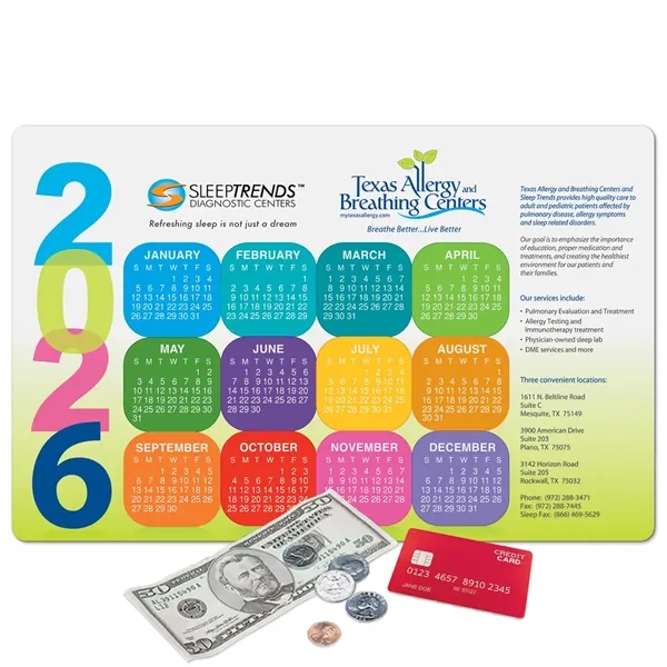 11" x 17" x 1/16" - Heavy Duty Calendar Counter Mat... from ASI 49716 Digispec & CounterPoint / COUNTERPOINT®