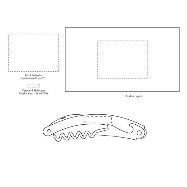 Five Piece Wine Opener Set w/Black Wood Case... from ASI 79535 Primetime / Primetime