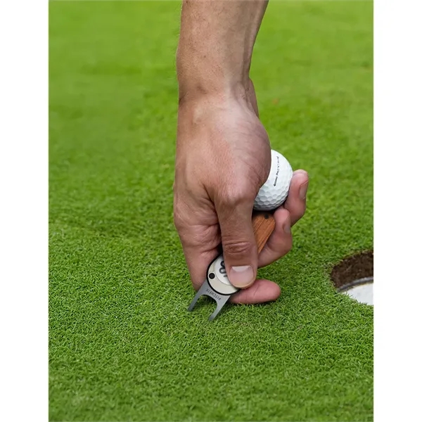 Pitchfix Woodie golf divot tool with a removable magnetic ball marker... from ASI 38120 Ball Pro / Diversified Quality Kitchenware