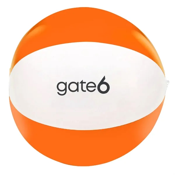 16" inflatable two-tone beach ball with customization.... from ASI 63549 Jornik Manufacturing Corp / Jornik