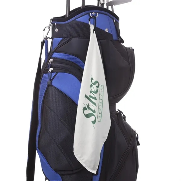 25" x 16" golf towel with carabiner; made of USA-grown cotton.... from ASI 68507 The Magnet Group