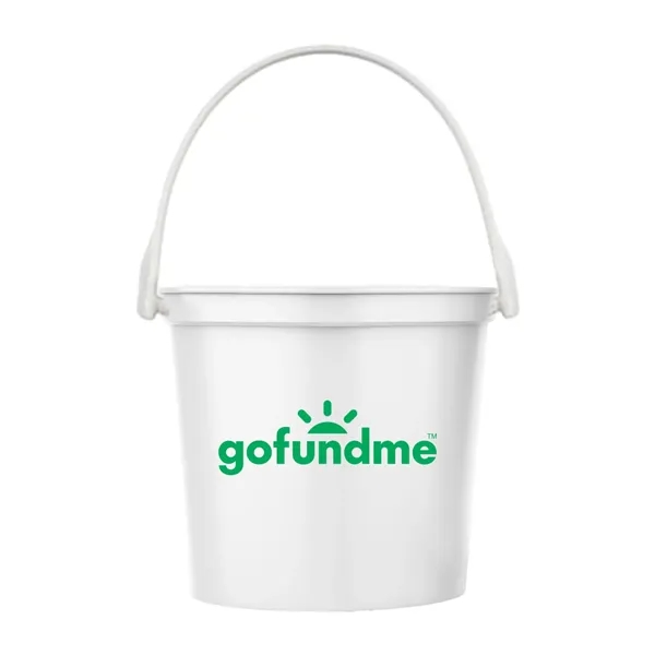 Plastic 32 ounce capacity drink bucket with folding handle.... from ASI 91880 Tranter Graphics Inc
