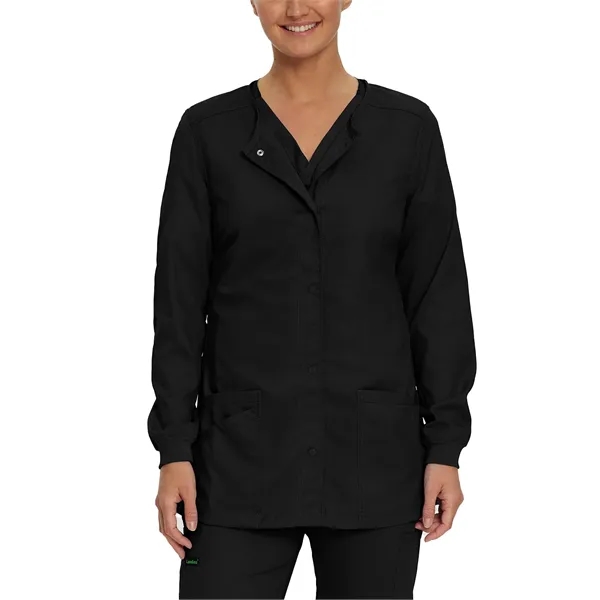 Landau Proflex Women's Snap Front Warm-Up Scrub Jacket... from ASI 86018 Scrub Authority / Uniform Stores