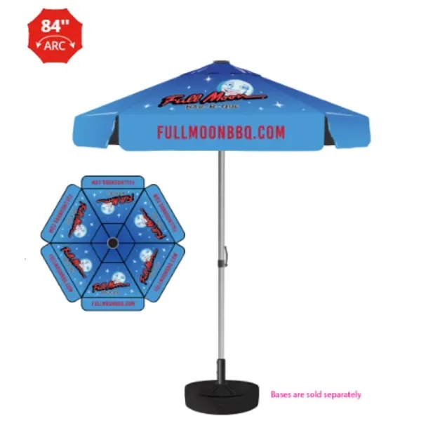 Vented Bistro Digital Patio Umbrella with 6 printable panels and valances,... from ASI 89955 StrombergBrand / Stromberg Brand