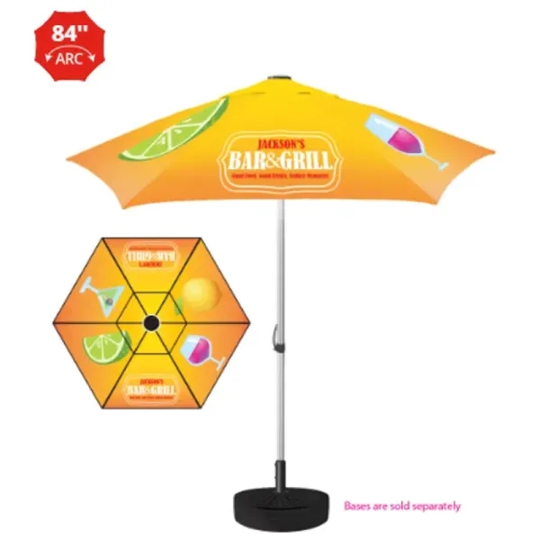 The Vented Market Digital Umbrella with 6 printable panels and valances,... from ASI 89955 StrombergBrand / Stromberg Brand