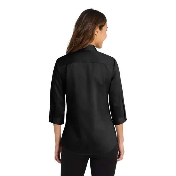 Port Authority Ladies 3/4-Sleeve SuperPro Twill Shirt.... from ASI 84863 SanMar