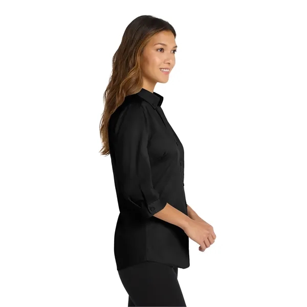 Port Authority Ladies 3/4-Sleeve SuperPro Twill Shirt.... from ASI 84863 SanMar