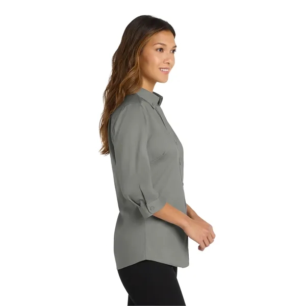 Port Authority Ladies 3/4-Sleeve SuperPro Twill Shirt.... from ASI 84863 SanMar