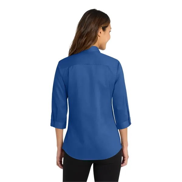 Port Authority Ladies 3/4-Sleeve SuperPro Twill Shirt.... from ASI 84863 SanMar