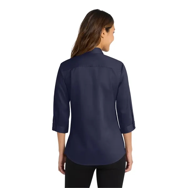 Port Authority Ladies 3/4-Sleeve SuperPro Twill Shirt.... from ASI 84863 SanMar