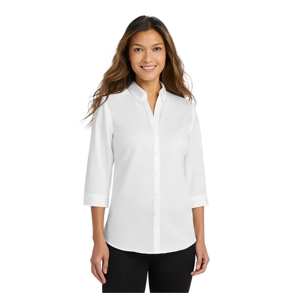 Port Authority Ladies 3/4-Sleeve SuperPro Twill Shirt.... from ASI 84863 SanMar