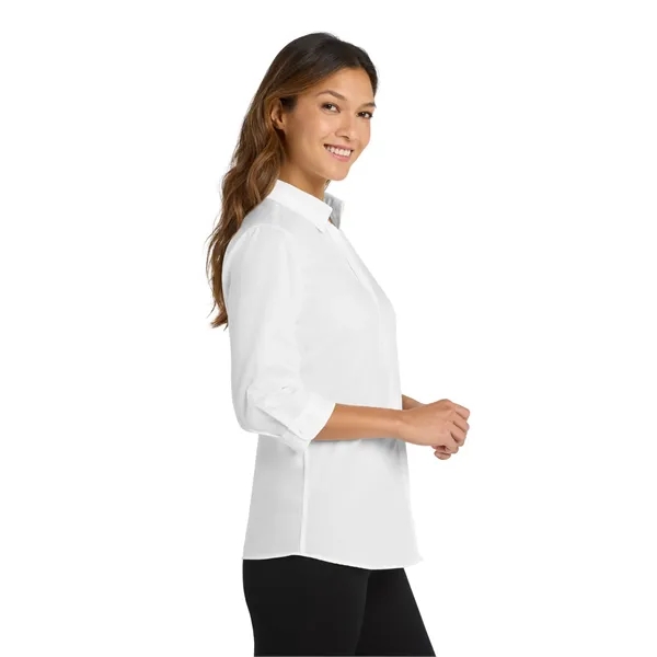 Port Authority Ladies 3/4-Sleeve SuperPro Twill Shirt.... from ASI 84863 SanMar