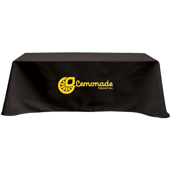153 x 87" 65/35 polyester-cotton twill flat 4-sided table cover that... from ASI 61966 HPG / Beacon Promotions