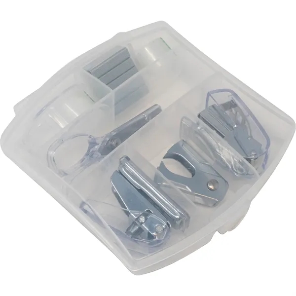 Office kit that includes tape and tape holder, stapler and staples,... from ASI 61966 HPG / Beacon Promotions