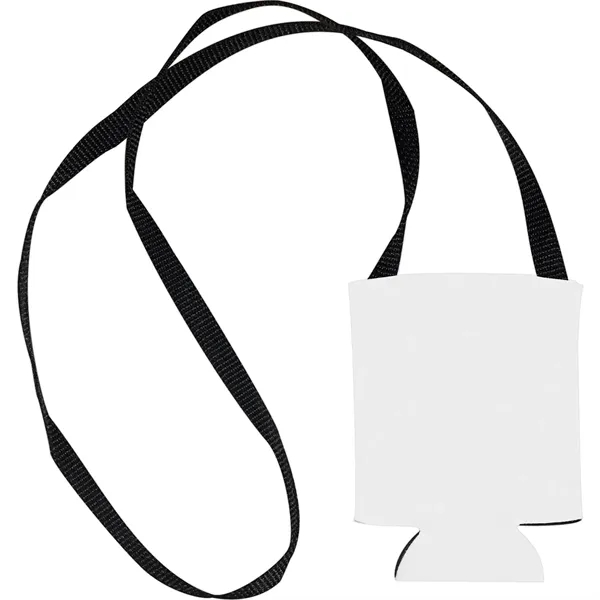 USA-made hands-free can cooler with full-color imprint keeps drinks cold and... from ASI 61966 HPG / Best Promotions USA