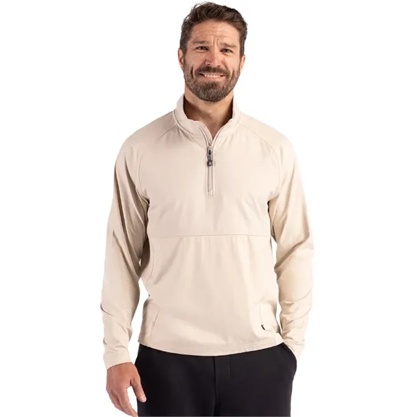 Men's jacket with a quarter-zip, wind resistance, moisture-wicking performance, and UPF... from ASI 47965 Cutter & Buck