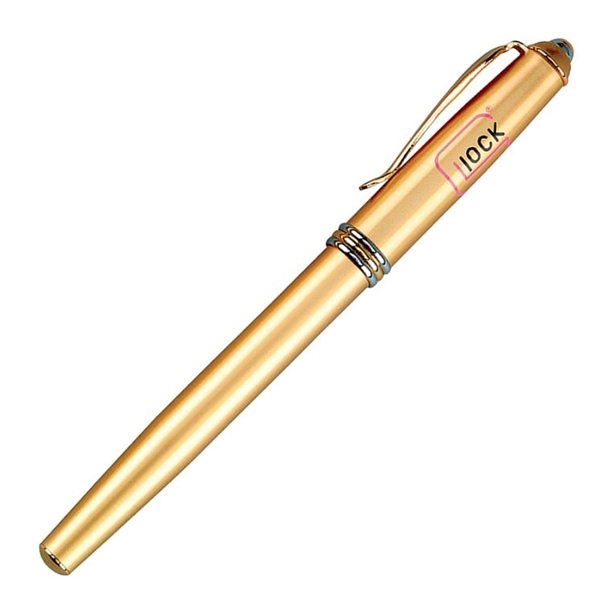 Brass cap-off rollerball pen with a matte coated finish and polished... from ASI 68190 Lungsal / Lungsal