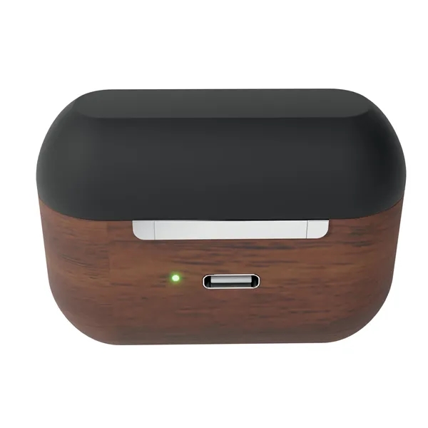 SCX Design™ Walnut Wood Wireless Earbuds and Charging Case... from ASI 40480 Koozie Group