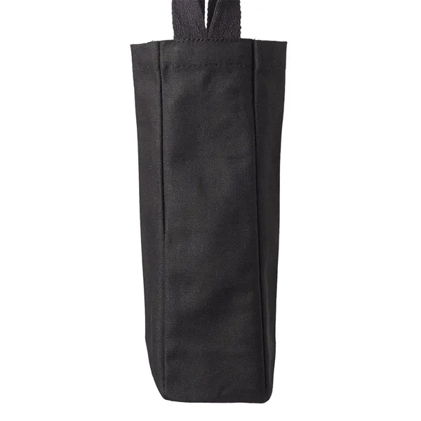 Single bottle canvas wine tote bag with webbed handles.... from ASI 39552 BEL Promo