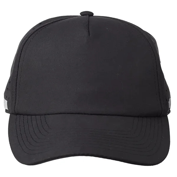Five panel performance cap with polyester sweatband, plastic snap-back closure and... from ASI 39552 BEL Promo