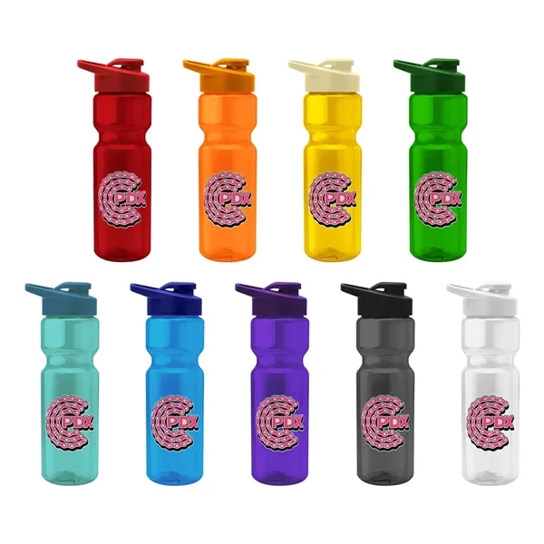 28 oz. bike bottle with transparent design and drink-thru lid.... from ASI 88060 Snugz/USA Inc