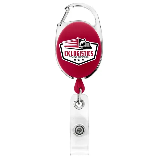 Carabiner retractable badge reel with belt clip back... from ASI 49470 DEVARA