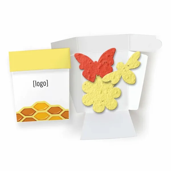 Gift pack features a recycled info card and plantable seed paper... from ASI 40646 Bloomin Promotions / Bloomin' Promotions™
