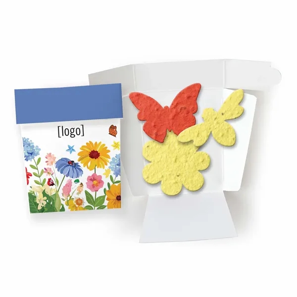 Gift pack features a recycled info card and plantable seed paper... from ASI 40646 Bloomin Promotions / Bloomin' Promotions™