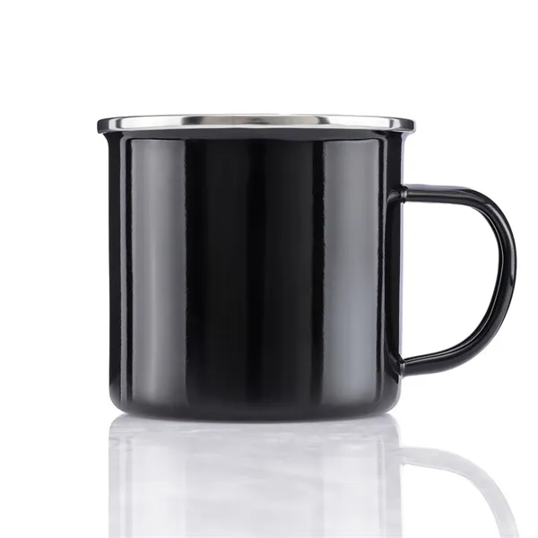 Stainless steel and enamel camping mug with silver rim, handle and... from ASI 57800 Gordon Sinclair / Gordon Sinclair®