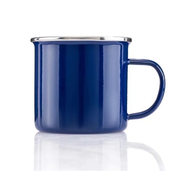 Stainless steel and enamel camping mug with silver rim, handle and... from ASI 57800 Gordon Sinclair / Gordon Sinclair®