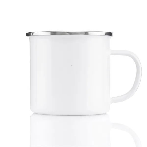 Stainless steel and enamel camping mug with silver rim, handle and... from ASI 57800 Gordon Sinclair / Gordon Sinclair®