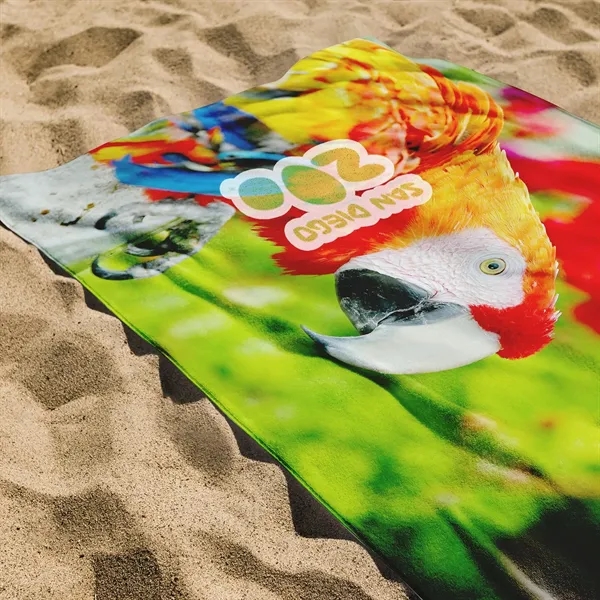 60" x 35" beach towel with dye sublimation printing.... from ASI 68507 The Magnet Group