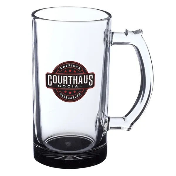 16 oz. star-bottom sports beer mug with handy thumb grip.... from ASI 68507 The Magnet Group / Benchmark Crystal & Clocks