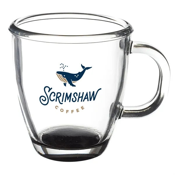 11.75 oz. clear coffee mug with handle and smooth rounded rim.... from ASI 68507 The Magnet Group / Benchmark Crystal & Clocks