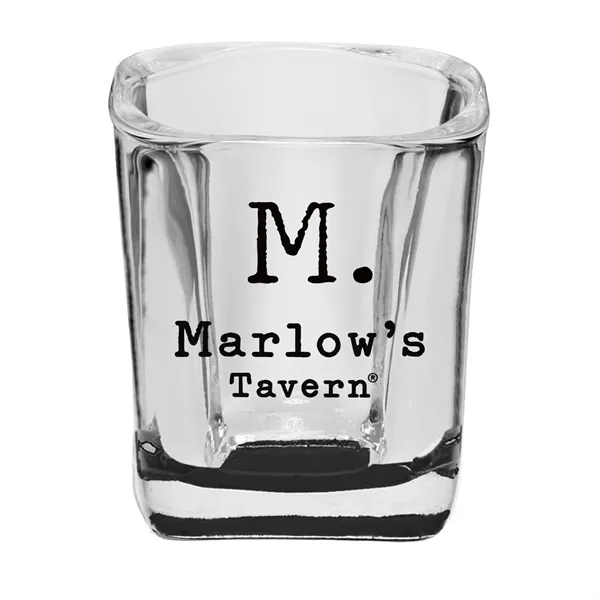 2 oz. square shot glass.... from ASI 68507 The Magnet Group / Benchmark Crystal & Clocks