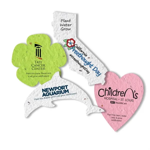 Printed seed paper shapes.... from ASI 40646 Bloomin Promotions / Bloomin' Promotions™