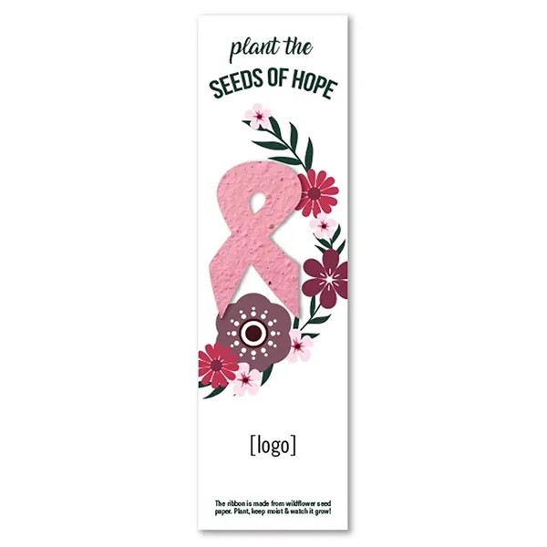 Recycled cardstock bookmark with plantable shape... from ASI 40646 Bloomin Promotions / Bloomin' Promotions™