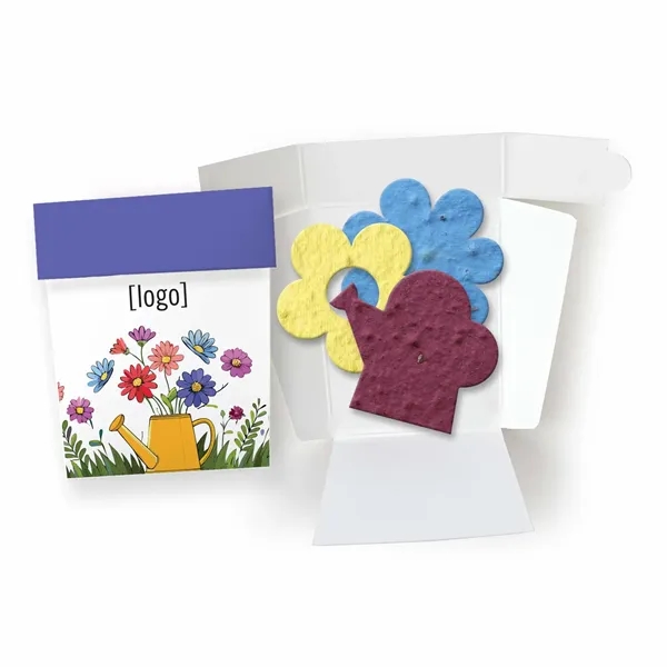 Gift pack features a recycled info card and plantable seed paper... from ASI 40646 Bloomin Promotions / Bloomin' Promotions™