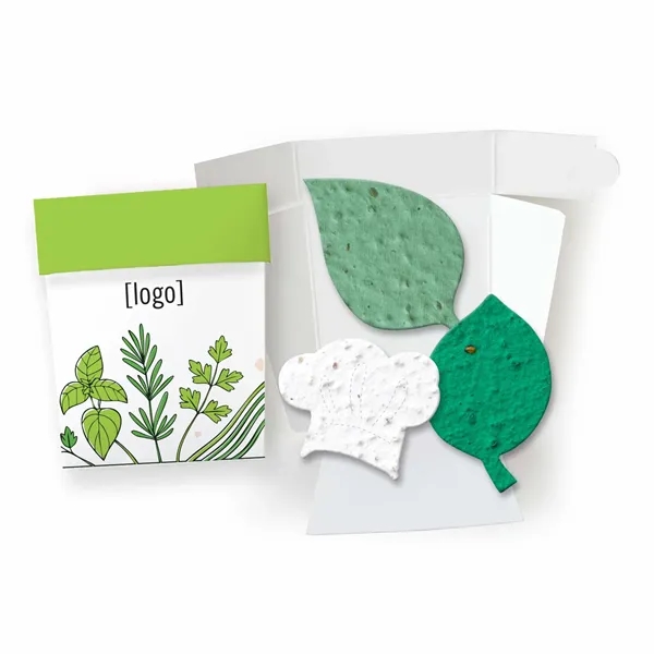 Gift pack features a recycled info card and plantable seed paper... from ASI 40646 Bloomin Promotions / Bloomin' Promotions™