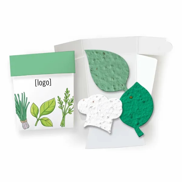 Gift pack features a recycled info card and plantable seed paper... from ASI 40646 Bloomin Promotions / Bloomin' Promotions™