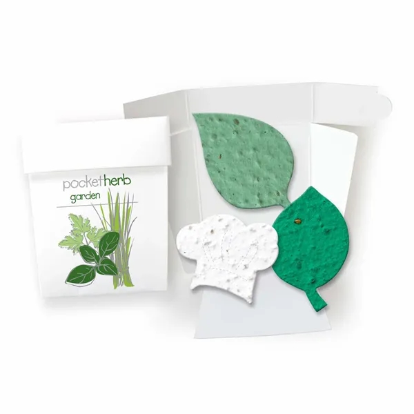 Gift pack features a recycled info card and plantable seed paper... from ASI 40646 Bloomin Promotions / Bloomin' Promotions™