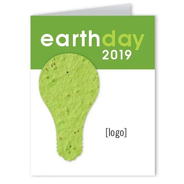 Recycled folding card with Eco seed paper shape.... from ASI 40646 Bloomin Promotions / Bloomin' Promotions™