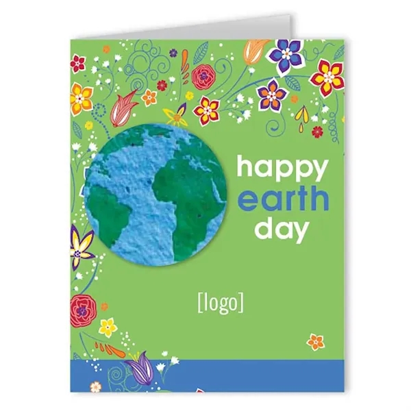 Recycled folding card with Eco seed paper shape.... from ASI 40646 Bloomin Promotions / Bloomin' Promotions™