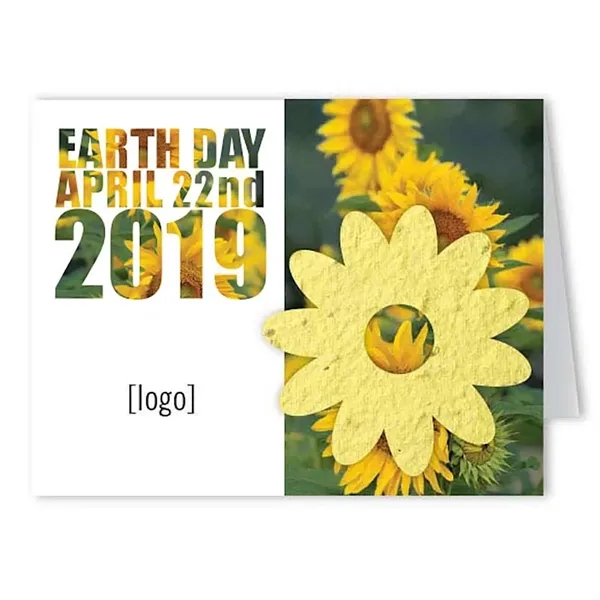 Recycled folding card with Eco seed paper shape.... from ASI 40646 Bloomin Promotions / Bloomin' Promotions™