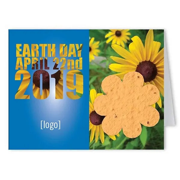 Recycled folding card with Eco seed paper shape.... from ASI 40646 Bloomin Promotions / Bloomin' Promotions™