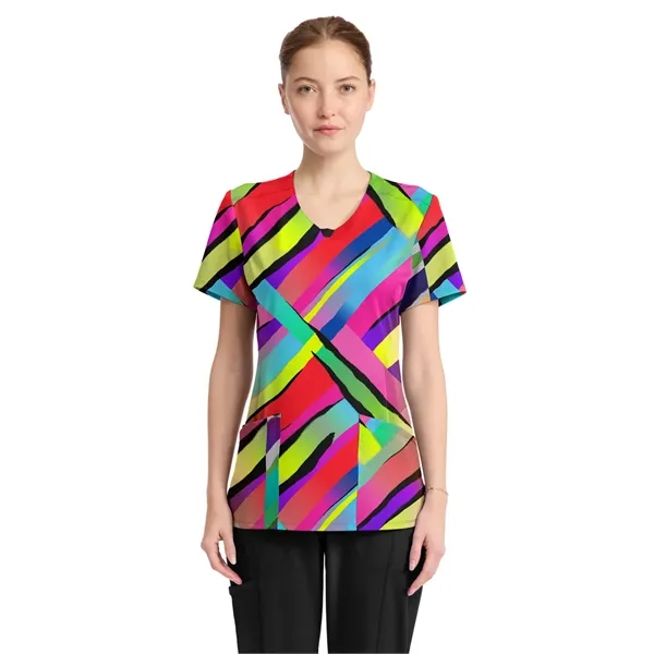 Infinity - Women's Round Neck Print Top... from ASI 86018 Scrub Authority / Uniform Stores