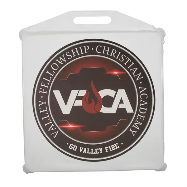 14" x 14" x 2" Full Color Imprint Seat Cushions made... from ASI 77280 Pepco Poms