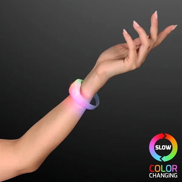Slow LED Illumination Stretch Bracelet; Blank and Imprinted Pricing... from ASI 34194 ALightPromos