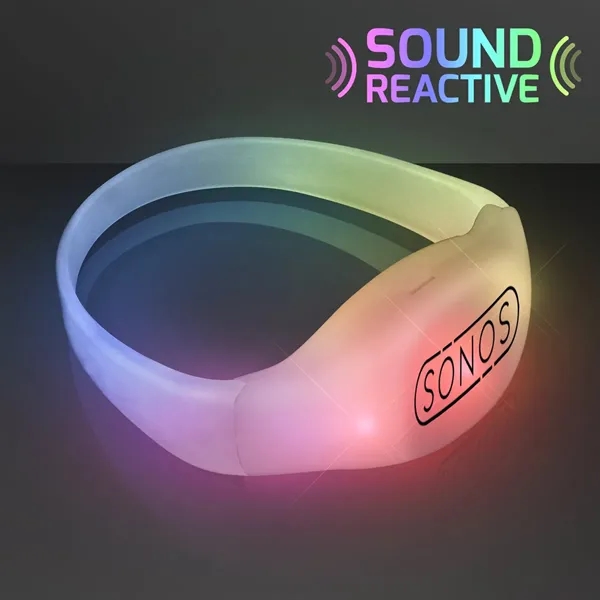 Blank or imprinted. Custom Sound Activated Light Up White LED Flashing... from ASI 34194 ALightPromos / Alight Promotional Products