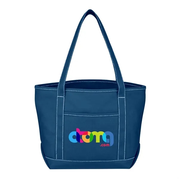 19" x 13" x 6.5" cotton canvas tote bag with outside... from ASI 63549 Jornik Manufacturing Corp